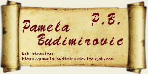 Pamela Budimirović vizit kartica